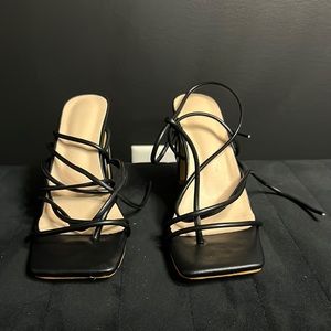 Strap Up Black Heel